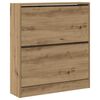 vidaXL Omara za čevlje 80 x 21 x 87,5 cm Konstruiran les Dimljeni oreh