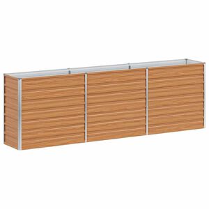 vidaXL Visoka greda 240x40x77 cm pocinkano jeklo srebrna