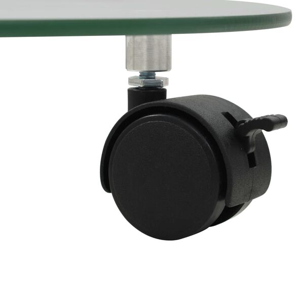 vidaXL Vozički za rastline 4 kosi 28 cm kaljeno steklo okrogli