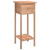 vidaXL Stranska mizica s predalom 25x25x60 cm trdna orehovina