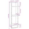vidaXL Stenska polica 3-nadstropna rjavi hrast 30x25x100 cm inž. les