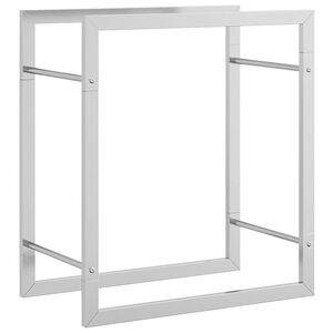 vidaXL Stojalo za drva 50x28x56 cm nerjaveče jeklo