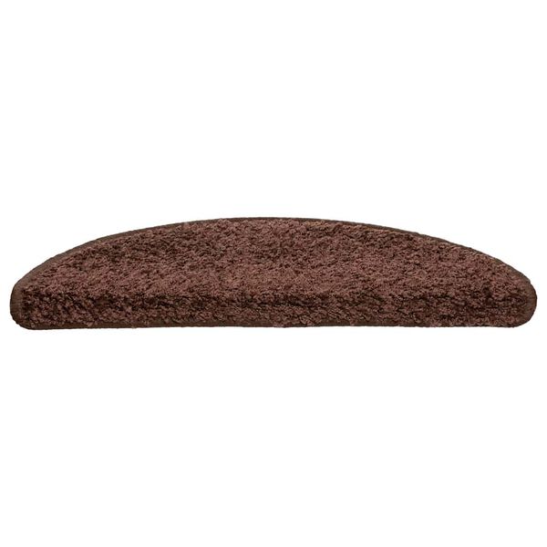 vidaXL Stopni&scaron;čne preproge 30 kosov 56x17x3 cm rjave polkrožne