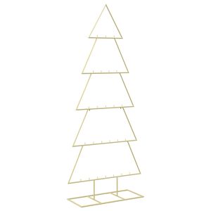vidaXL Kovinsko božično drevesce s stojalom KUOPIO 150 cm Jeklo Zlata