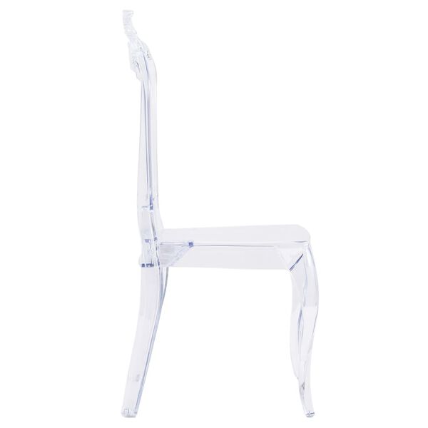 vidaXL Jedilni stoli 6 kosov prozoren polikarbonat