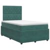 vidaXL Postelja boxspring z vzmetnico Temno zelena 120 x 200 cm Žamet