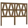 vidaXL Posteljno vzglavje medeno rjavo 126x4x100 cm trdna borovina