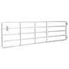 vidaXL Vrata za pa&scaron;no ograjo s 5 prečkami (150-400)x90 cm srebrna