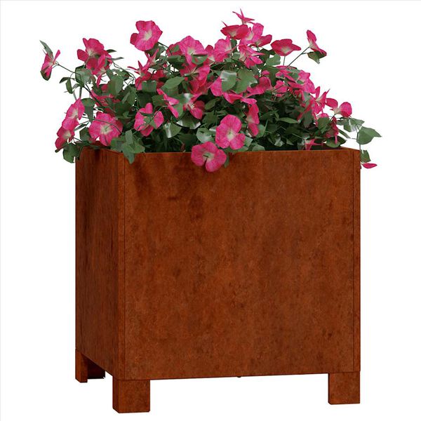 vidaXL Cvetlično korito z nogami zarjavelo 30x30x30 cm corten jeklo