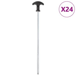vidaXL Klini za &scaron;otor 24 kosov 30 cm &Oslash;7 mm pocinkano jeklo