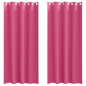 vidaXL Zavese za zatemnitev z obroči 2 pcs Svetlo roza 225 x 140 cm