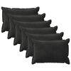 vidaXL Prevleka za blazino 6 pcs HOUTEN Črna 50 x 75 cm Žamet