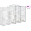 vidaXL Obokana gabionska ko&scaron;ara 13kosi 300x50x180/200cm cinkano železo
