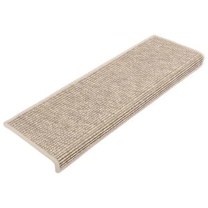 vidaXL Stopni&scaron;čne preproge 15 kosov 65x21x4 cm svetlo bež pravokotni rob