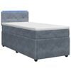 vidaXL Postelja boxspring z vzmetnico Temno siva 80 x 200 cm Žamet