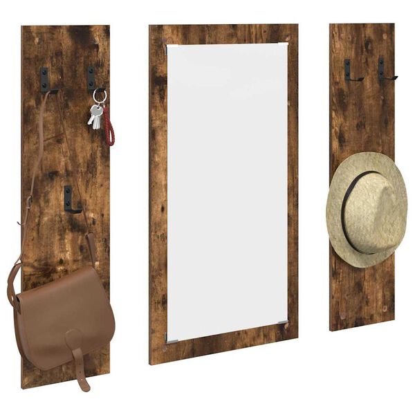 vidaXL Nadwyčajna obe&scaron;alnik za pla&scaron;če Dimljeni oreh 96 x 1,5 x 90 cm