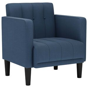 vidaXL Kavč z nasloni za roke moder 53 cm blago