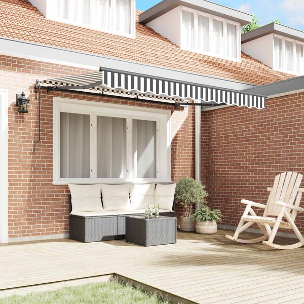 vidaXL Retraktilna tenda Antracit 350 x 200 cm blago