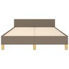 vidaXL Posteljni okvir brez vzmetnice taupe 120x200 cm blago