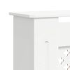 vidaXL Pokrov za radiator MDF bel 205 cm