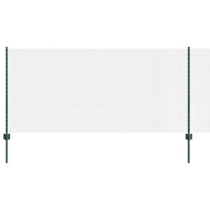 vidaXL Varjen žični ograjo s stebri 50 x 1 m Jeklo s PVC premazom