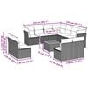 vidaXL Vrtna sedežna garnitura 12-delna z blazinami siv poli ratan