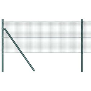 vidaXL Varjeno žično ograjo za pritrditev na tla 50 x 0,6 m Zelena