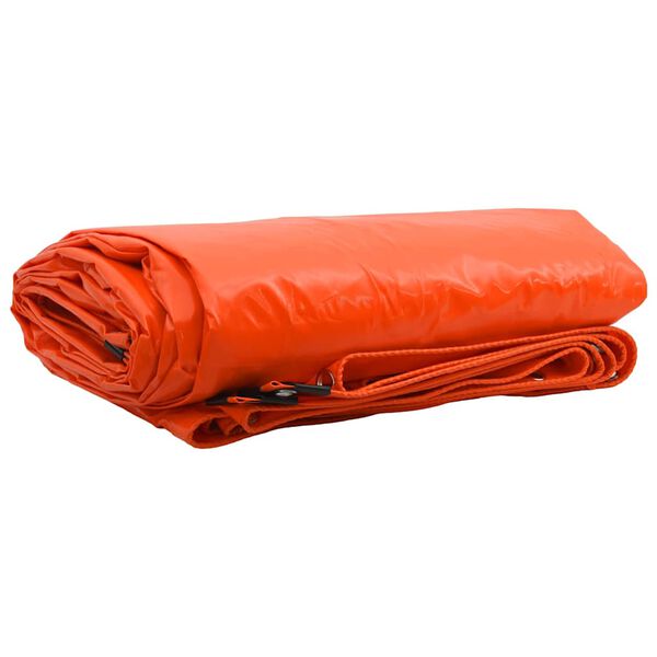 vidaXL Tarpaulin 650g / m² Oranžna 4 x 5 m Platno s PVC premazom