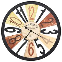 vidaXL Stenska ura kovinska 60 cm večbarvna