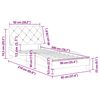 vidaXL Posteljni okvir brez vzmetnice svetlo siv 90x200 cm žamet