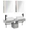 vidaXL Komplet omaric za kopalnico 5 pcs Betonsko siva