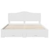 vidaXL Konstrukcija postelje Bela 200 x 200 cm Konstruiran les