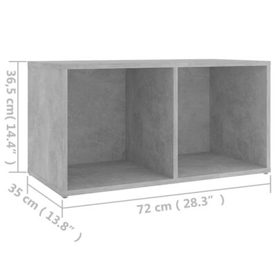 vidaXL TV omarica betonsko siva 72x35x36,5 cm iverna plošča