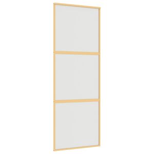 vidaXL Drsna vrata zlata 76x205 cm mat ESG steklo in aluminij