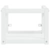 vidaXL Stenski kopalniški regal bel 40x38x31 cm železo
