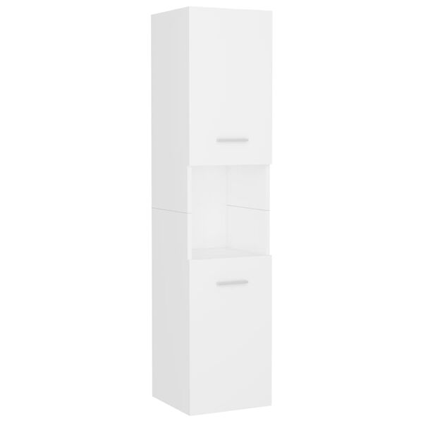 vidaXL Komplet kopalni&scaron;kega pohi&scaron;tva bele barve iverna plo&scaron;ča