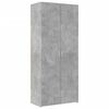 vidaXL Visoka omara betonsko siva 80x42,5x185 cm inženirski les