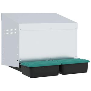 vidaXL Gnezdilnica za pi&scaron;čance z 2 predelkoma, stenska, pocinkana jekla