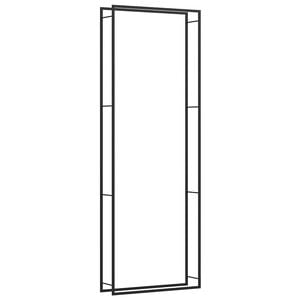 vidaXL Stojalo za drva mat črno 110x28x312 cm jeklo