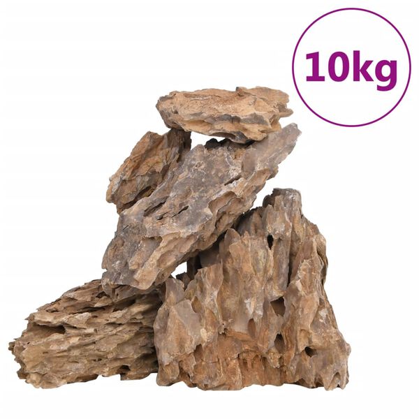 vidaXL Zmajev kamen 10 kg me&scaron;ane barve 10-30 cm
