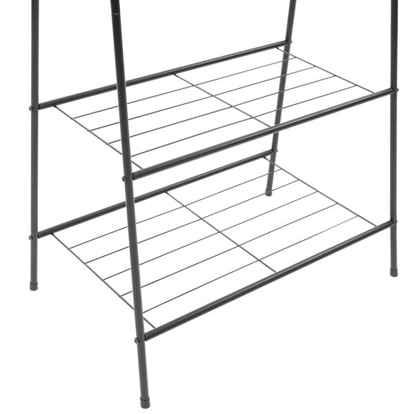 vidaXL Stojalo za oblačila 59x35x150 cm črne barve