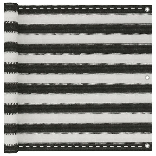 vidaXL Balkonsko Platno HDPE 90x400 cm Antracitno in Belo