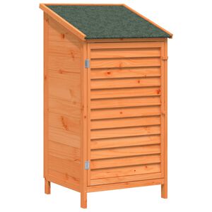 vidaXL Vrtno skladi&scaron;če s streho Rjava 59 x 56 x 113,5 cm Trdna smreka