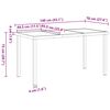 vidaXL Komplet za jedilnico v vrtu z blazino 5 pcs Rjava Poly ratan