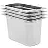 vidaXL Gastronomske posode 4 kosi GN 1/3 200 mm nerjaveče jeklo