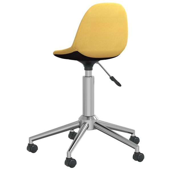 3086059 vidaXL Swivel Dining Chairs 4 pcs Yellow Fabric (2x333472)