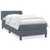 vidaXL Box spring postelja z vzmetnico temno siva 100x210 cm žamet