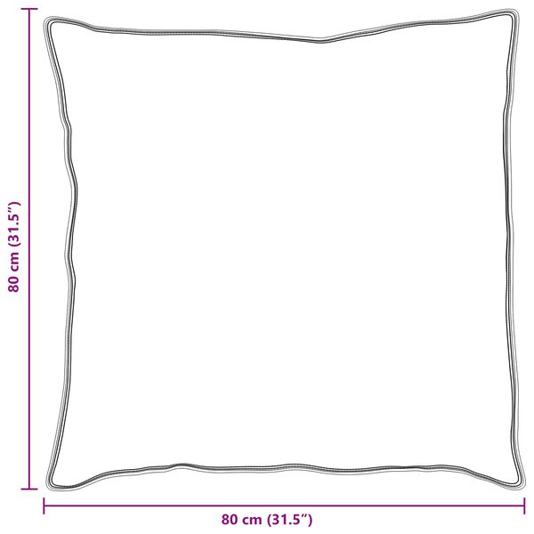 vidaXL Vzglavnik z blazino 2 pcs Bela 80 x 80 cm Bombaž