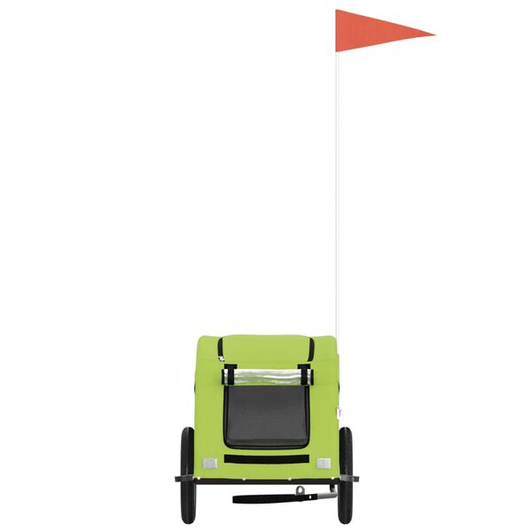 vidaXL Kolesarska prikolica za hišne ljubljenčke zelena