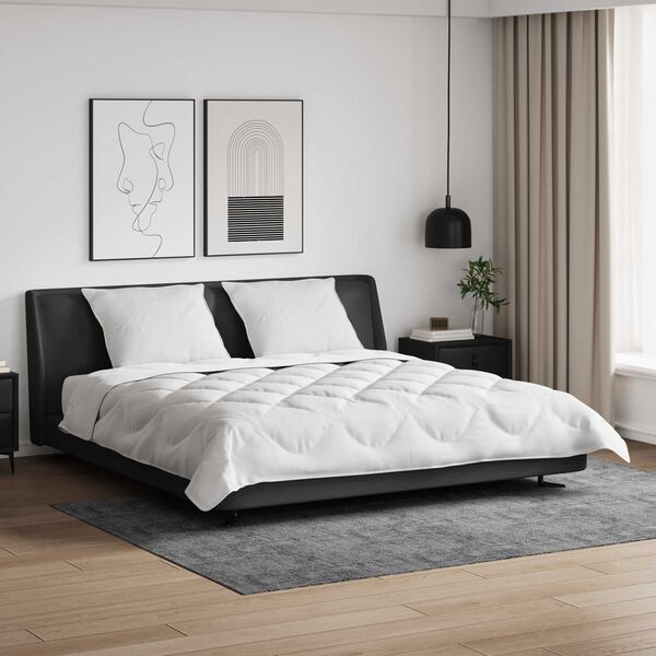 vidaXL Pokrivač z blazinami z blazino 3 pcs Bela Mikrovlakna